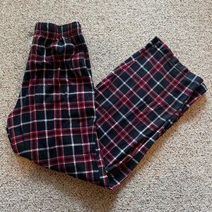 Red and black plaid Fruit of the Loom pajama pants